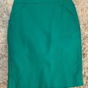Jade green pencil skirt